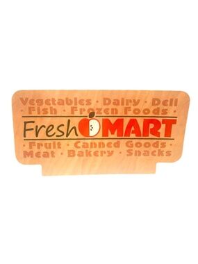 Melissa & Doug Fresh Mart Replacement Sign Plastic Grocery Store Playset